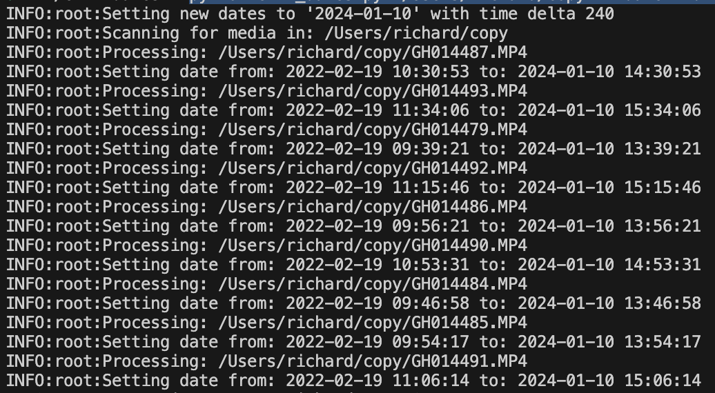 exif-date python script output Script Output