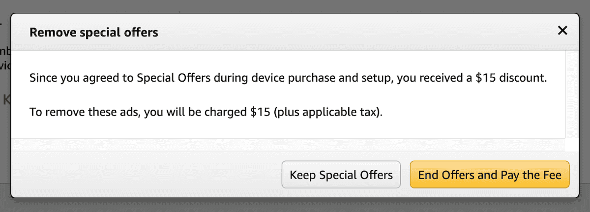 Special Offer Opt Out